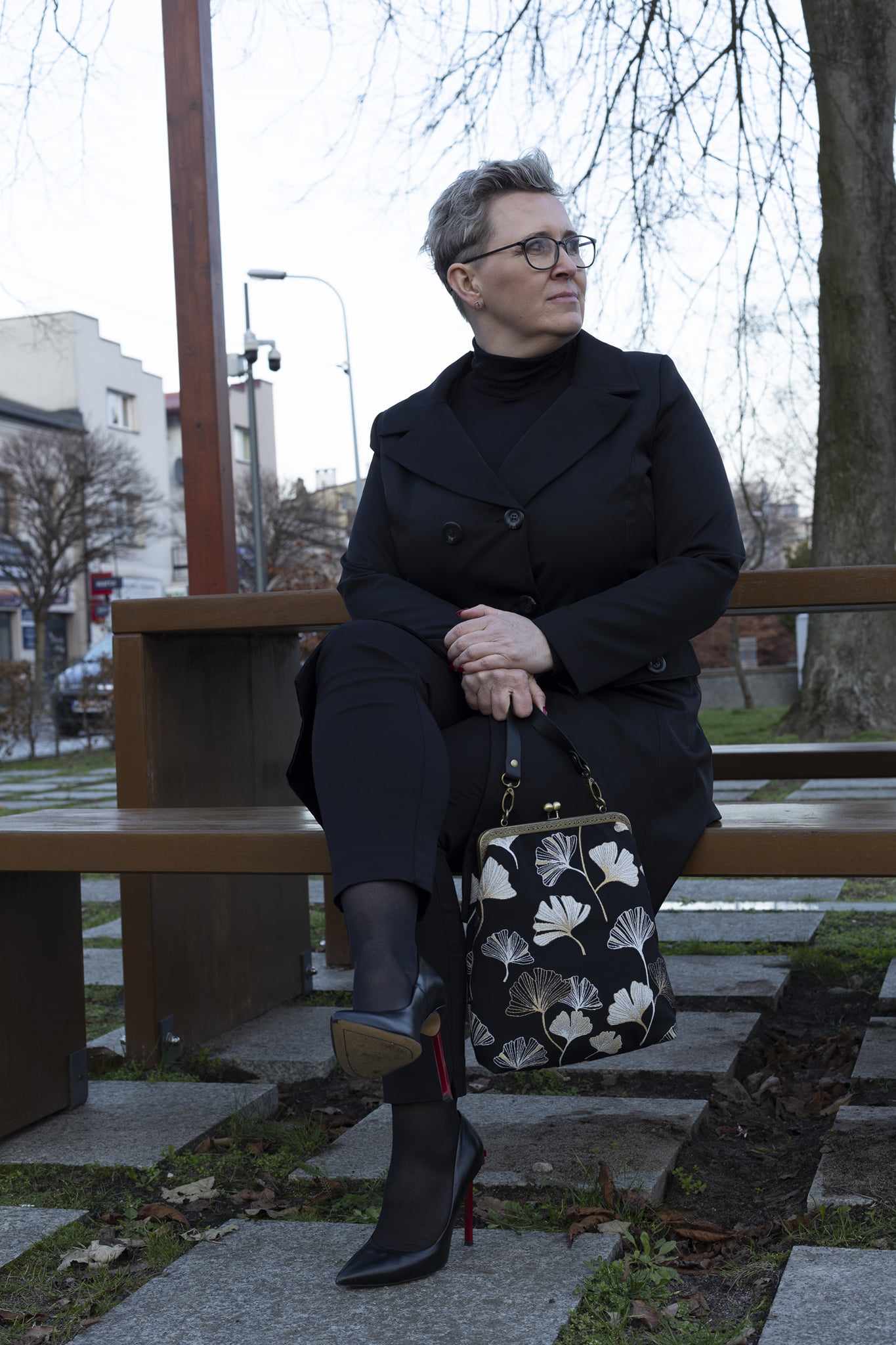 VIKTORIA - torebka z biglem Złoty Miłorząb - obrazek 9