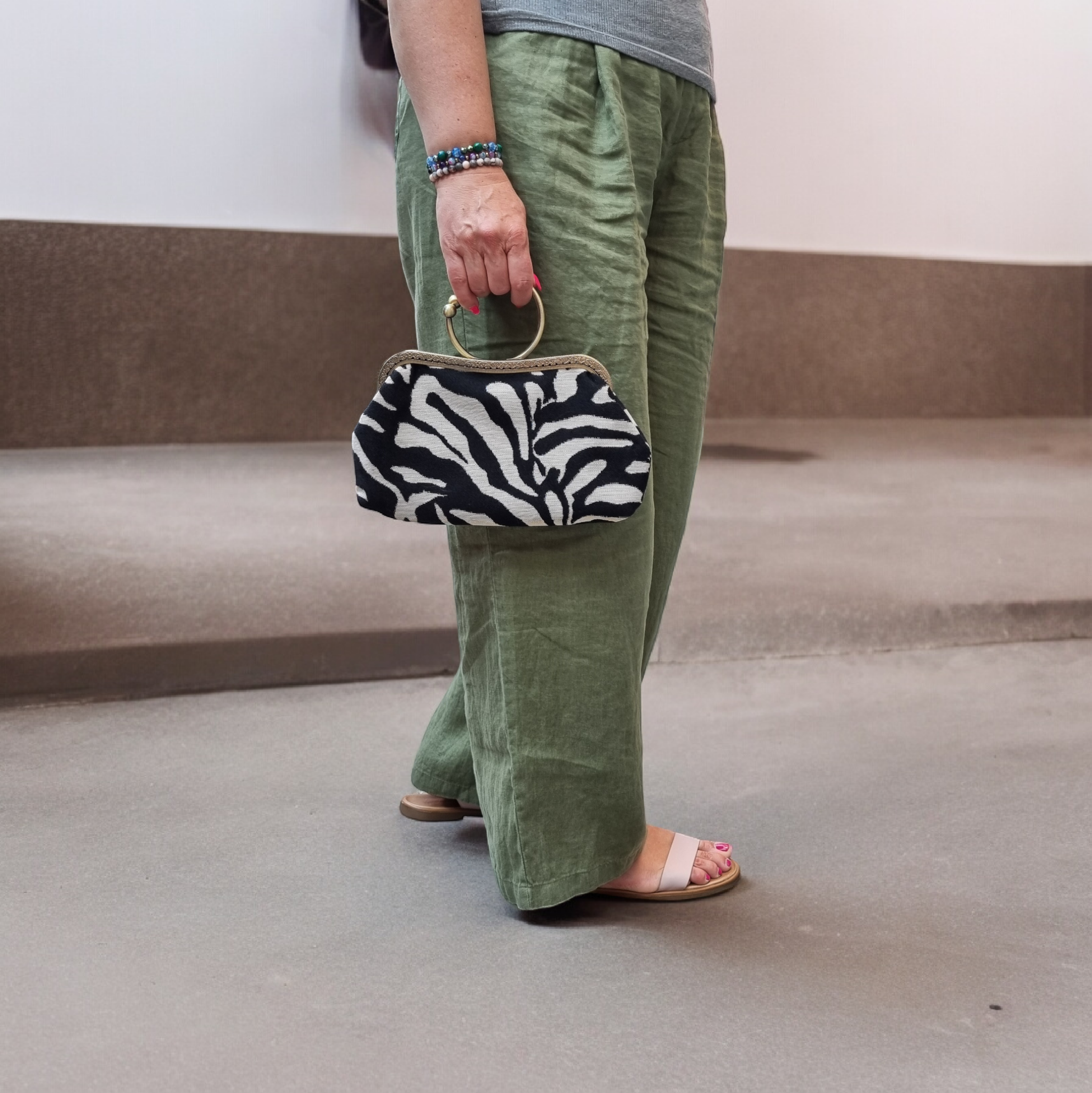 AMANDA torebka vintage - zebra black&white - obrazek 8
