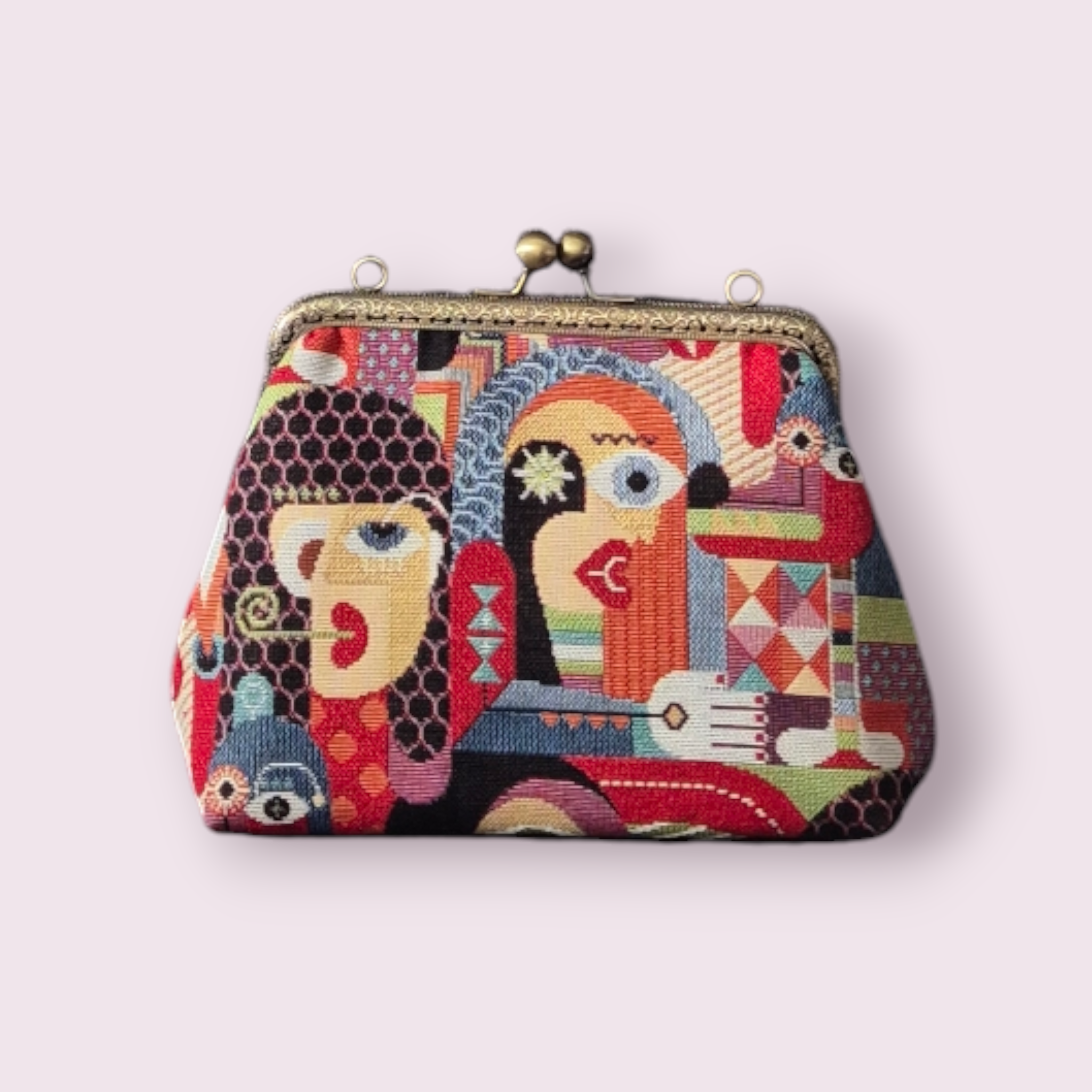 CAMILA mini-torebka z biglem sportowa picasso