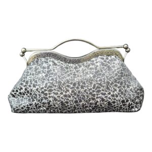 DORIS – torebka retro srebrny marmur