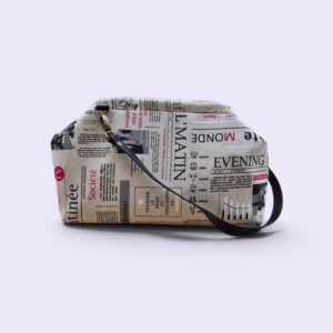 HORTENSJA torebka handmade -motyw gazetowy vintage