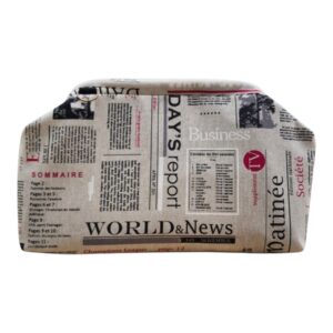 HORTENSJA torebka handmade -motyw gazetowy vintage